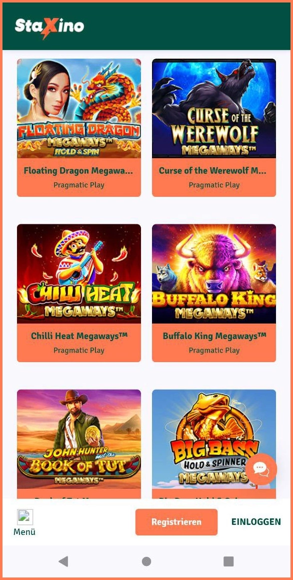 Megaways Slots bei Staxino Casino entdecken – große Auswahl & starke Features für deutsche Spieler