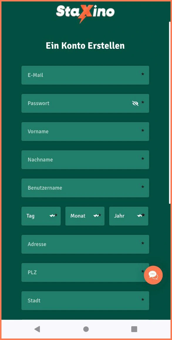 Staxino Casino Registrierungsprozess – schnell & einfach starten